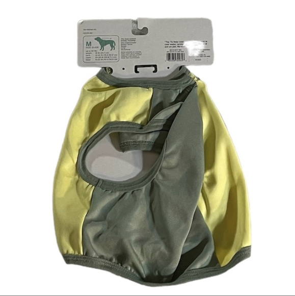 NWT Boots & Barkley Cooling Dog Vest w Zip Center Back Dog Yellow & Gray MEDIUM - Picture 3 of 7